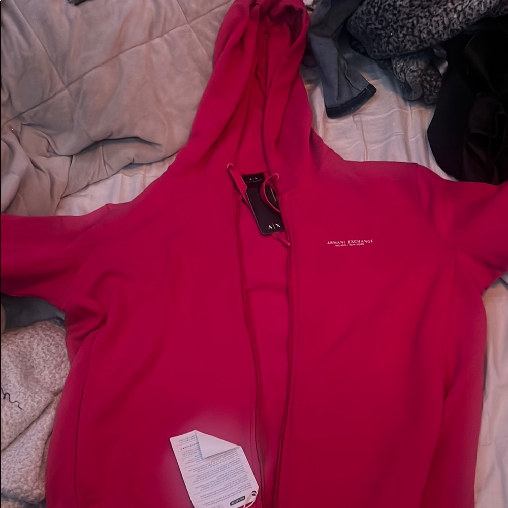 Armani Exchange Vibrant Pink Hoodie